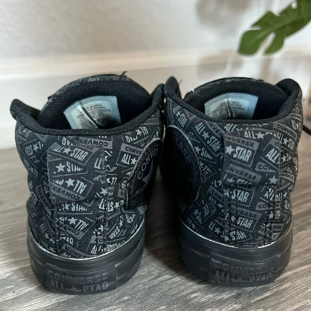 Converse CTAS street mid Junior license plate slip on sneakers. Size 12.5